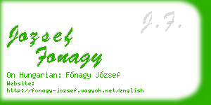 jozsef fonagy business card